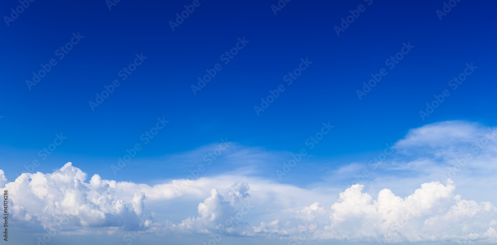 Beautiful panorama view of blue sky and white clouds Beautiful panorama view of blue sky and white clouds
