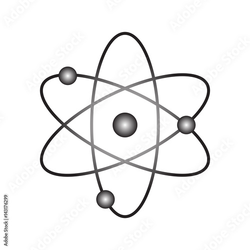 atom icon isolated vector