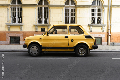 Yellow car in Europe