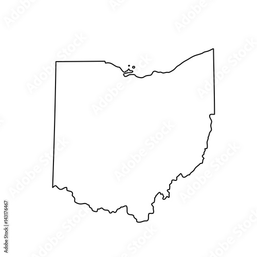 Fototapeta mapa amerykańskiego stanu Ohio