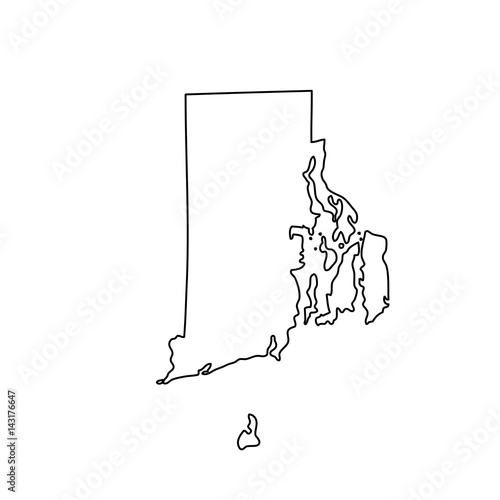 map of the U.S. state of Rhode Island 