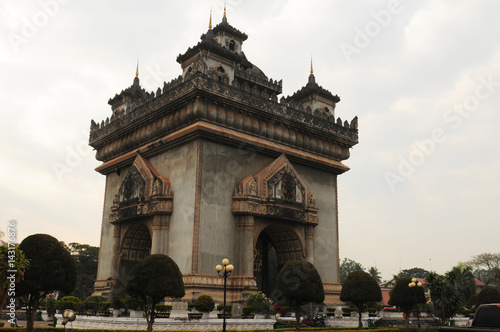 Laos: der Arc de Triomphein Vientiane