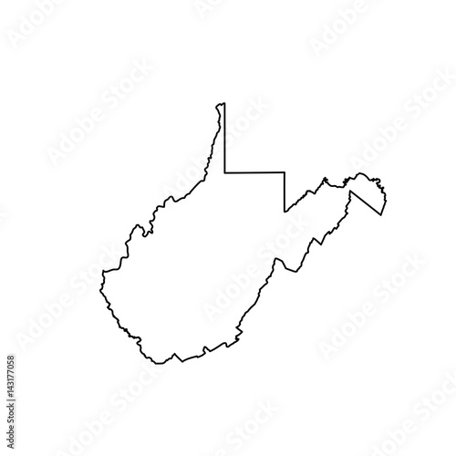 map of the U.S. state of West Virginia 