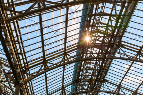 Wallpaper Mural Steel metal design with a glass roof. Torontodigital.ca