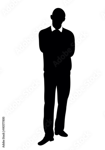 Silhouette man is vector illustration