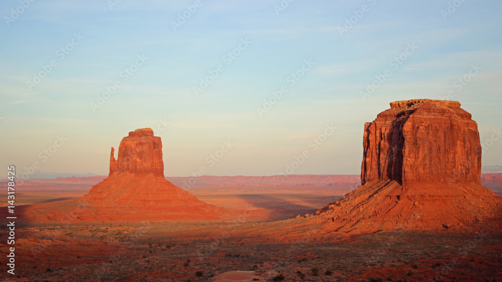 Monument Valley just before sunset