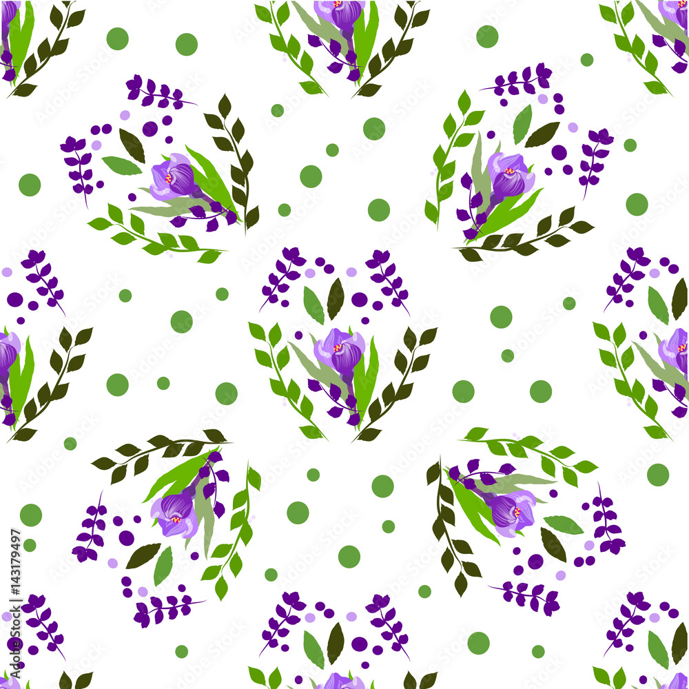 Seamless pattern. Floral stylish background