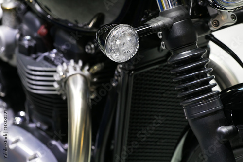 Turn signal motorcycle classic, Orange rotating light (Motorcycle detail) © NVB Stocker
