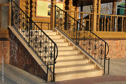 Wrought iron stair railing