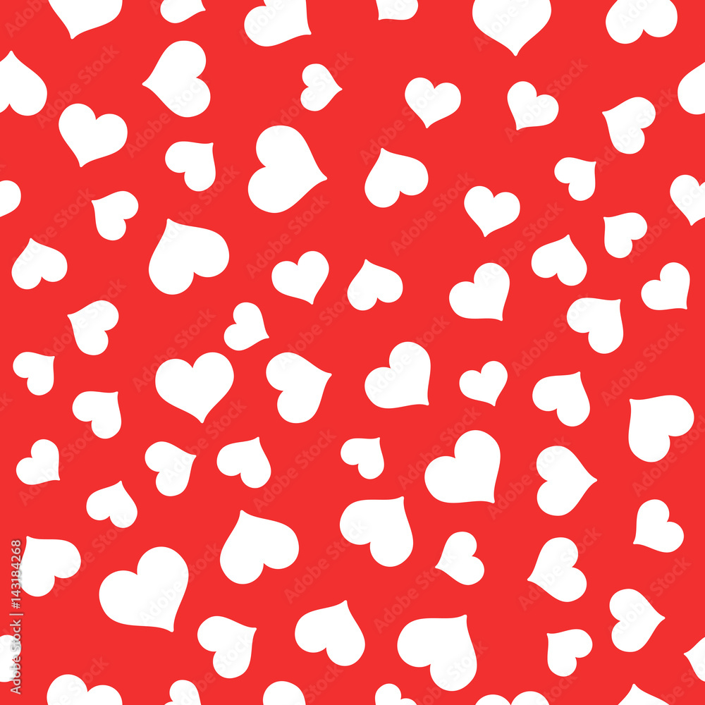 Seamless Pattern with hearts. Valentines Day background vector illustration