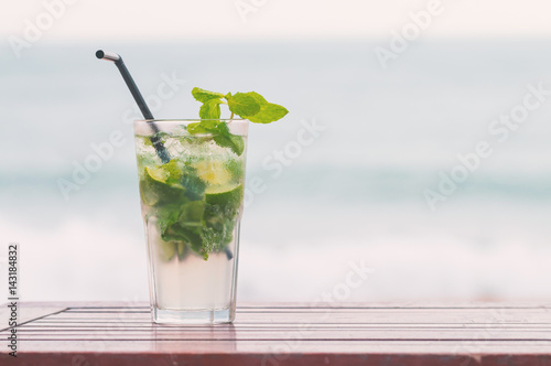Mojito cocktail with ice