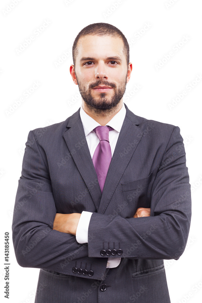 Portrait of a serious businessman, isolated on white background Portrait of a serious businessman, isolated on white background