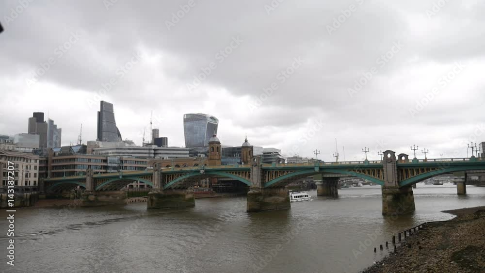 Bridge near the embankment of the business center. Bridge near the embankment of the business center.