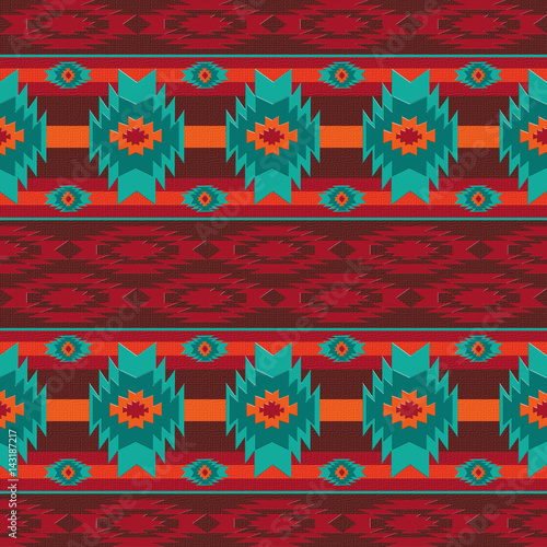Southwestern ethnic navajo seamless pattern