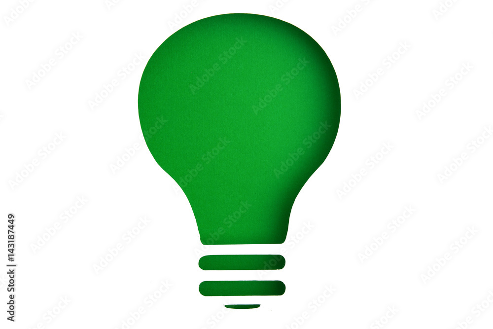 Green light bulb Green light bulb