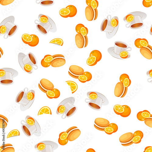 orange macaroons cookie