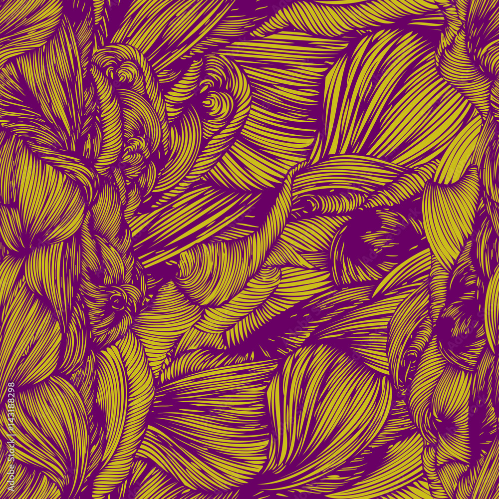 Vector seamless wave doodle hand drawn pattern. Vector seamless wave doodle hand drawn pattern.