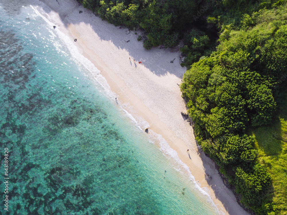 Aerial view of a beach