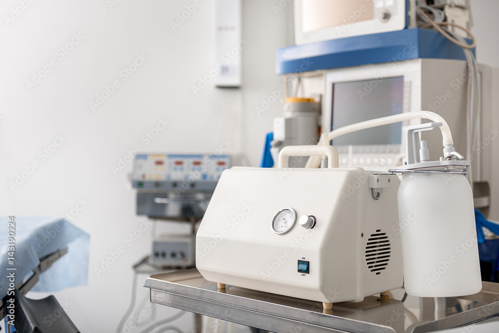 Instruments situating in modern room of clinic Instruments situating in modern room of clinic