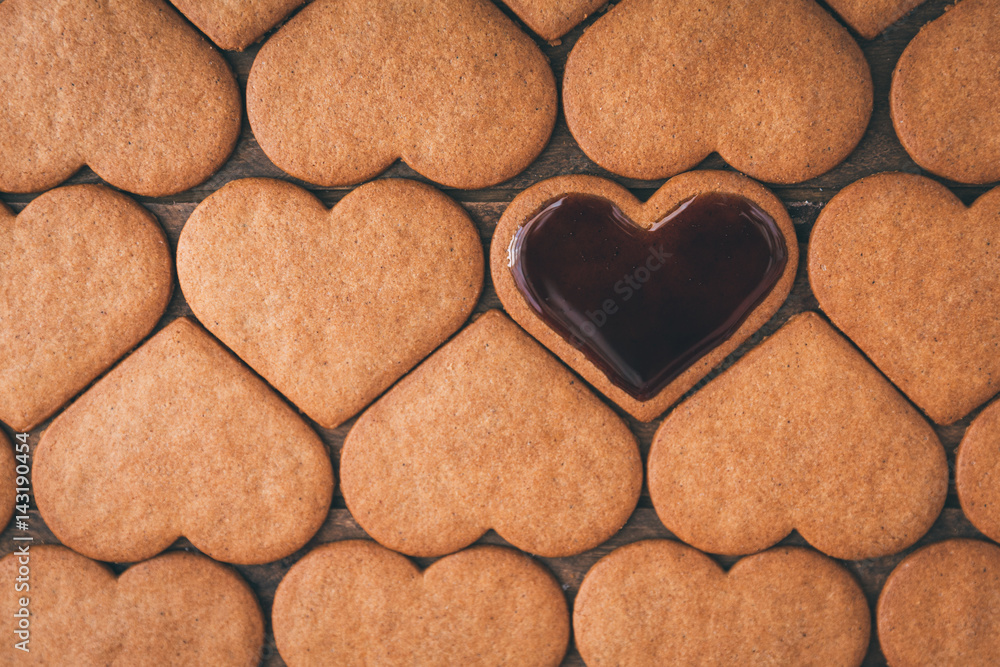 Obraz premium Heart shaped cookies 