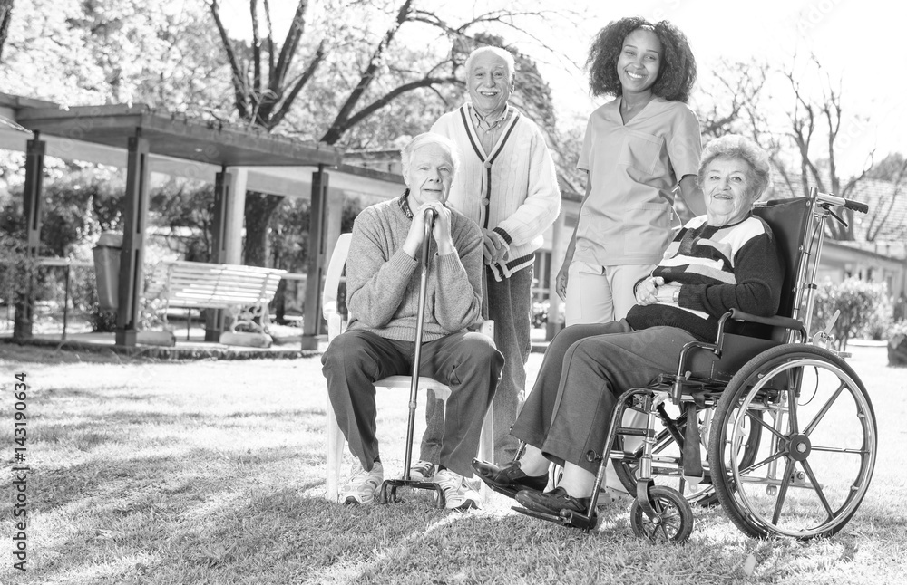 Elderly man on the wheelchair Elderly man on the wheelchair