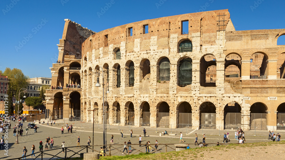 coliseum view in the city of rome