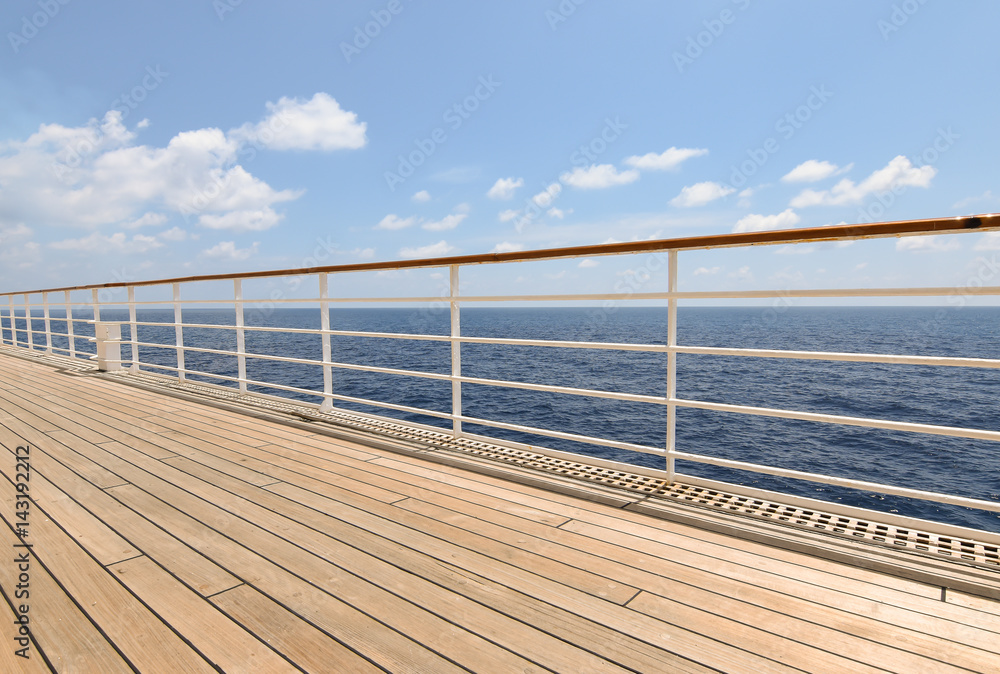 Promenade cruise ship deck.