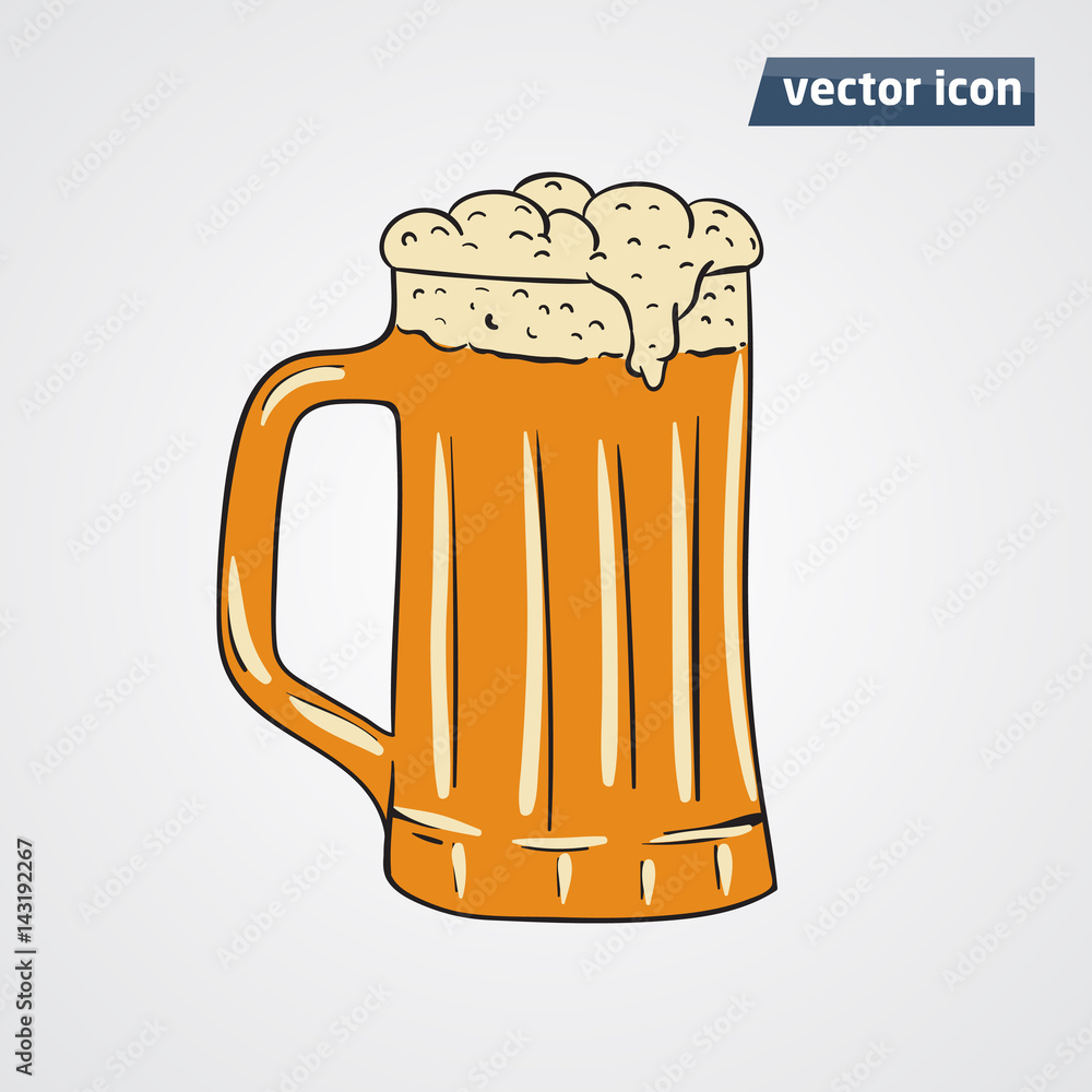 beer in glass cup vector illustration beer in glass cup vector illustration