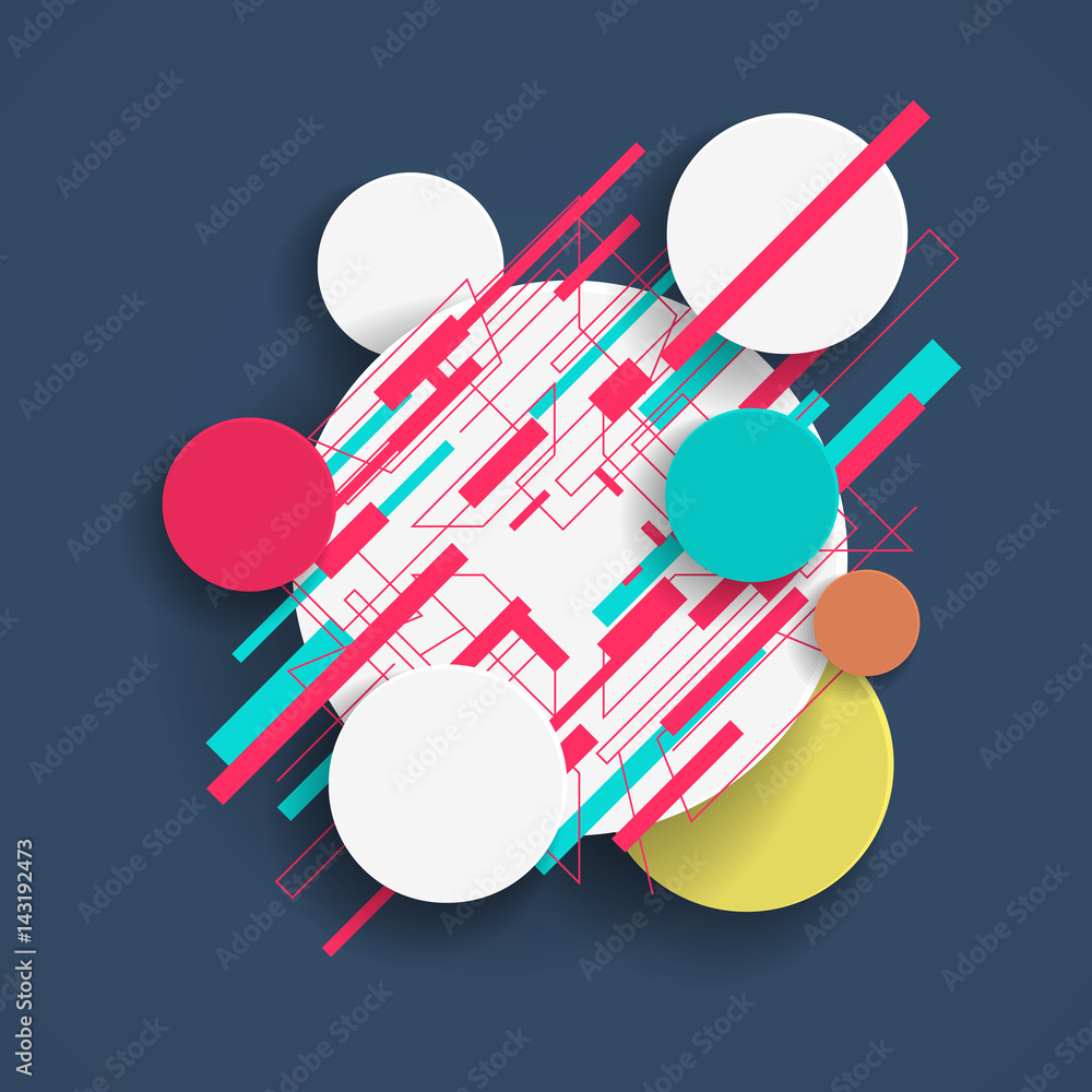 Obraz premium background Flat Design (for Logos, Flyers, Covers, Posters, Banner) Vector illustration.