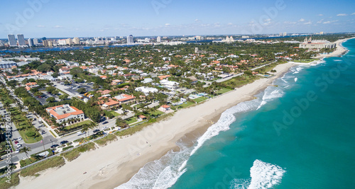Palm Beach aerial coastline, Florida - USA