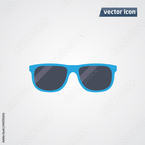 blue sunglasses icon vector illustration
