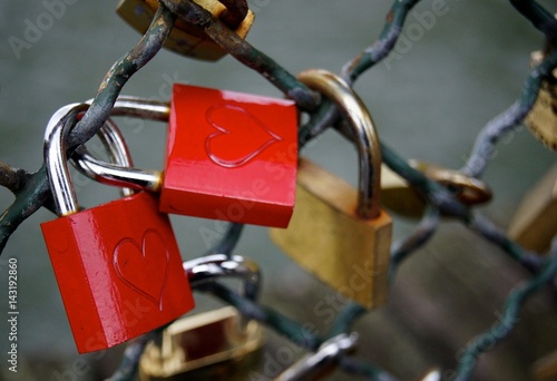 Locks of love on a fence