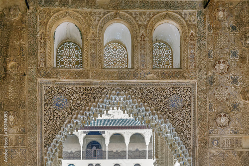 arch with arabesque in Alhambra, Spain