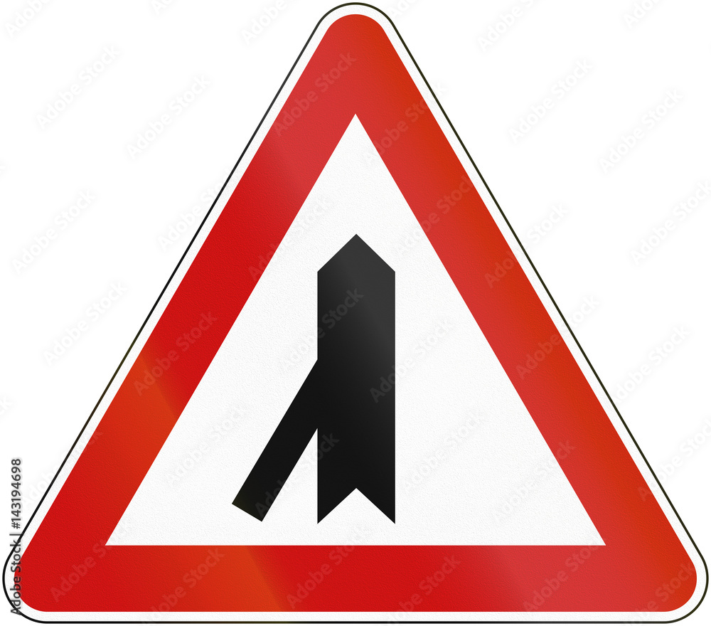 Croatian regulatory road sign - Intersection with priority Croatian regulatory road sign - Intersection with priority