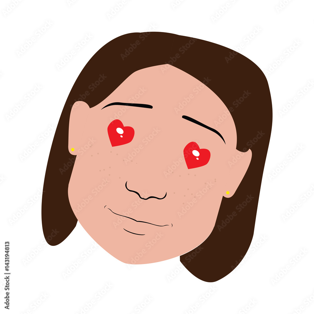 Isolated happy avatar of a woman, Vector illustration Isolated happy avatar of a woman, Vector illustration