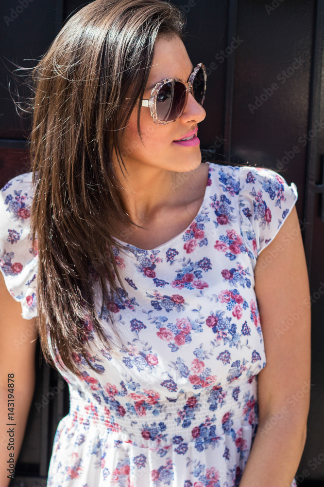 Woman wearing sunglasses Woman wearing sunglasses