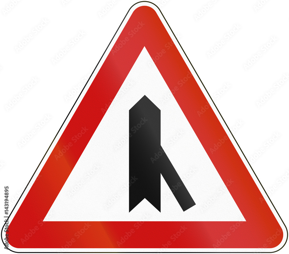 Croatian regulatory road sign - Intersection with priority Croatian regulatory road sign - Intersection with priority
