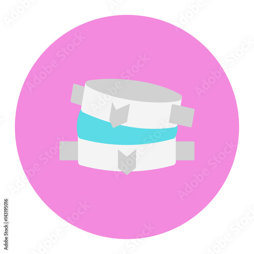 Chiropractic Practice: Medical Flat Icon Vector