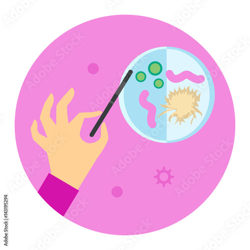 Pathology lab: Medical Flat Icon Vector