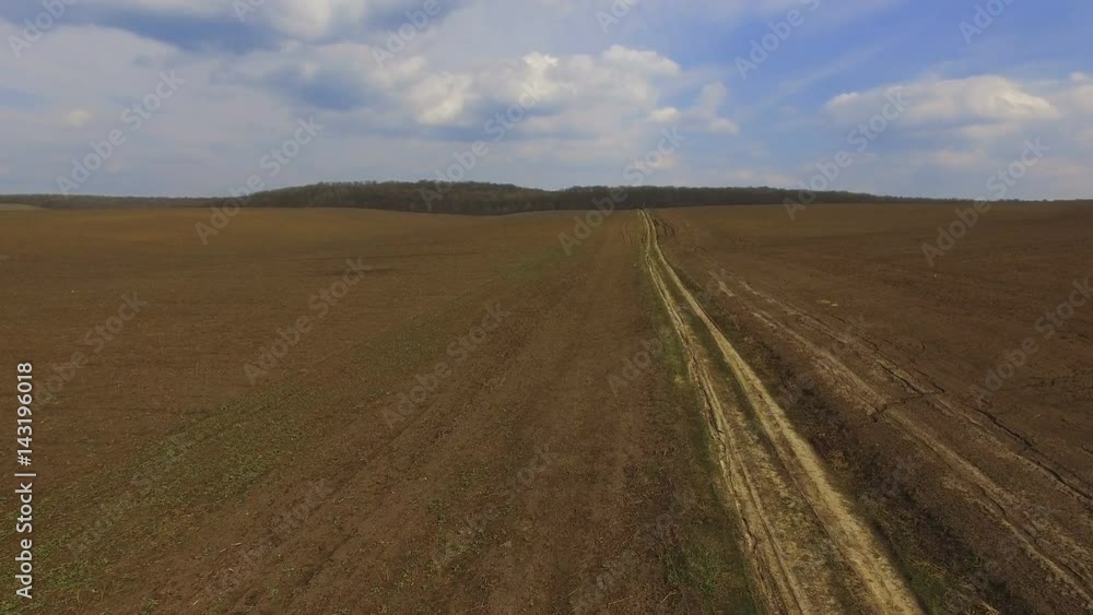 Aerial view of rapeseed fields with path and landscape in 4K Aerial view of rapeseed fields with path and landscape in 4K