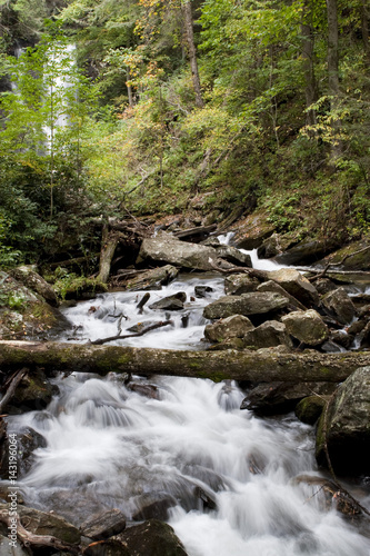 Forest waterfall in Helen Georgia.