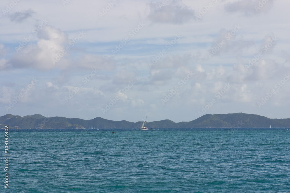 Tropical beach in the Caribbean