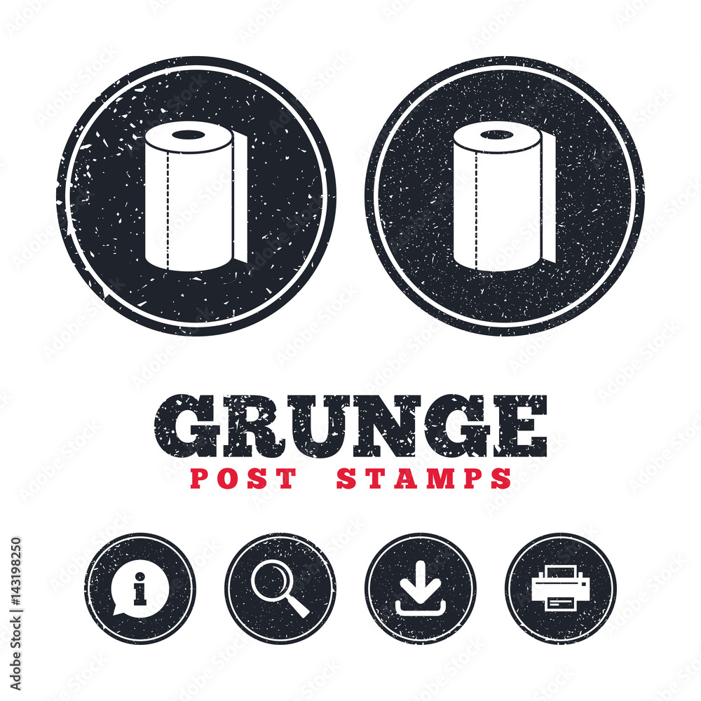 Paper towel sign icon. Kitchen roll symbol. Paper towel sign icon. Kitchen roll symbol.