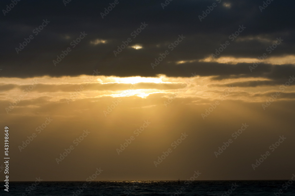  Sunrise on Caribbean sea