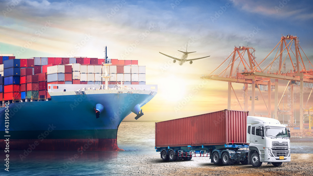 Export Stock Image Logistics import export background and transport industry of Container ...