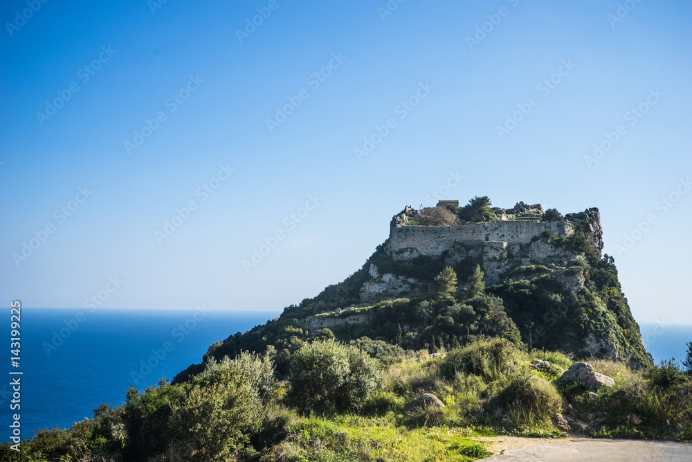 Angelocastro fortress in Corfu island, Greece