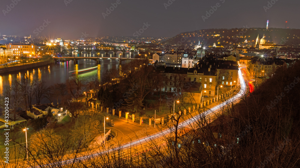 Prague, Charles bridge from Letna, Czech Republic