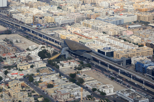Dubai ADCB Metro Haltestelle Luftaufnahme Luftbild