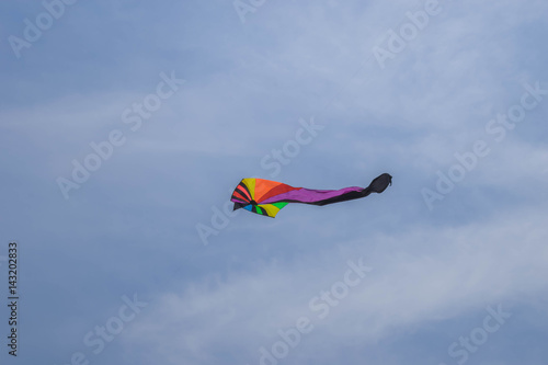 Rainbow Delta Kite Isolated on White with Clipping Path