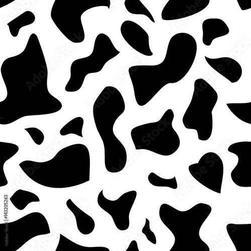 Cow Seamless vector background. Cow print.Cow and Dalmatian dog seamless pattern, spot background, vector illustration © Aygun